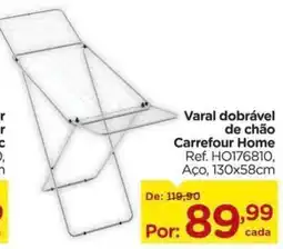 Carrefour Varal dobrável de chão Carrefour Home oferta