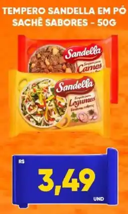 Tatico Tempero sandella em pó sachê sabores oferta