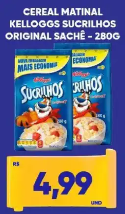 Tatico Cereal matinal kelloggs sucrilhos original sachê oferta