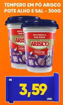 Tatico Tempero em pó arisco pote alho e sal oferta