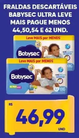 Tatico Fraldas descartáveis babysec ultra leve oferta
