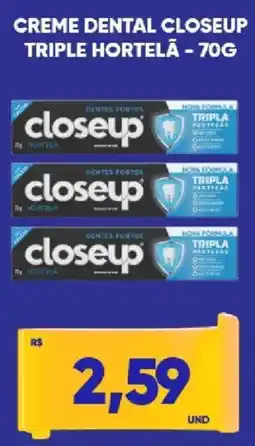 Tatico Creme dental closeup triple hortelã oferta