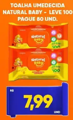 Tatico toalha umedecida natural baby oferta