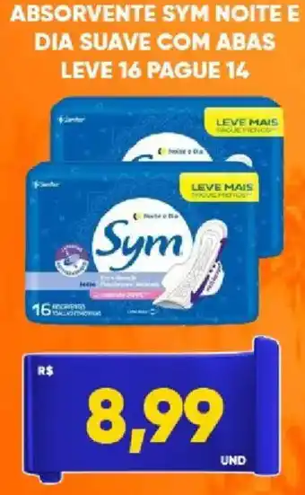 Tatico absorvente sym noite e dia suave com abas oferta