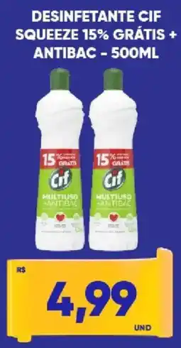 Tatico Desinfetante cif squeeze 15% grátis + antibac oferta