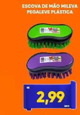 Tatico escova de mão mileva pegaleve plástica oferta