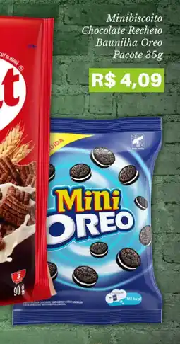 Pão de Açúcar Minibiscoito Chocolate Recheio Baunilha Oreo oferta