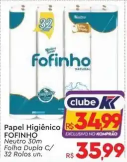 Komprao Atacadista Papel Higiênico Fofinho Neutro oferta