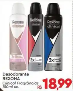 Komprao Atacadista Desodorante rexona clinical fragrâncias oferta