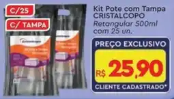 Komprao Atacadista Kit Pote com Tampa Cristalcopo oferta