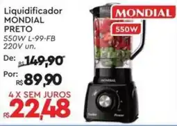 Komprao Atacadista Liquidificador mondial preto oferta