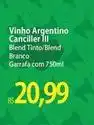 Atacadão Argentino - vinho oferta