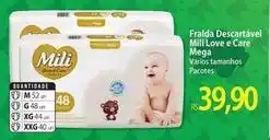 Atacadão Mili - fralda descartável love e care mega oferta