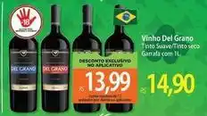 Atacadão Del grano - vinho tinto suave/tinto seco garrafa oferta