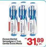 Fort Atacadista Sensodyne - escova dental c/ 3 un. gentle extra macia oferta