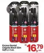 Fort Atacadista Colgate - escova dental black slim soft c/ 2 un oferta