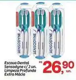 Fort Atacadista Sensodyne - escova dental c/ 2 un. limpeza profunda extra macia oferta