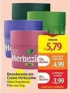 Atacadão Herbissimo - desodorante em creme 31% oferta