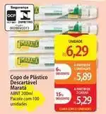 Atacadão Maratá - copo de plástico descartavel oferta