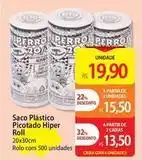 Atacadão De - saco plástico picotado hiper roll oferta