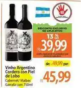 Atacadão Argentino - vinho cordero con piel de lobo oferta