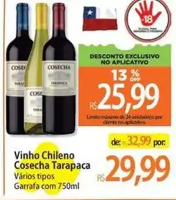 Atacadão Tarapacá cosecha - vinho chileno oferta