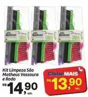 Fort Atacadista Mais - kit limpeza sao matheus vassoura e rodo oferta