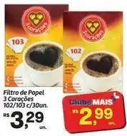 Fort Atacadista 3 corações - filtro de papel oferta