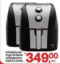 Fort Atacadista Britânia - fritadeira air fryer antiaderente gold oferta