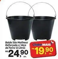 Fort Atacadista Balde sao matheus reforçado c/alça de ferro 12 litros oferta