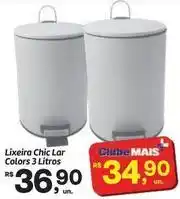 Fort Atacadista Chic - lixeira lar colors 3 litros oferta