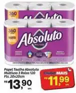 Fort Atacadista Absoluto - papel toalha multiuso 3 rolos 120 fls oferta