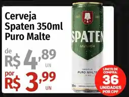 Supermercado Dalben Cerveja Spaten puro malte oferta