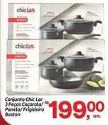 Fort Atacadista Chic - conjunto lar 3 peças caçarola oferta
