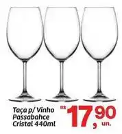 Fort Atacadista Cristal - taça p/ vinho passabahce oferta