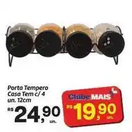 Fort Atacadista Porta tempero casa tem c/4 un. 12cm oferta