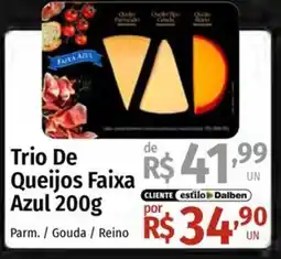 Supermercado Dalben Trio de queijos faixa azul oferta