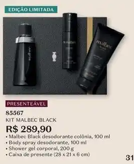 Malbec - black desodorante colônia