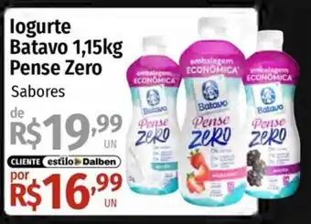 Supermercado Dalben logurte batavo 1,15kg pense zero sabores oferta