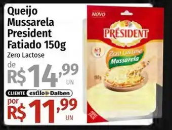 Supermercado Dalben Queijo mussarela president fatiado oferta