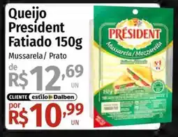 Supermercado Dalben Queijo president fatiado oferta