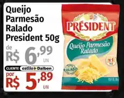 Supermercado Dalben Queijo Parmesão Ralado President oferta