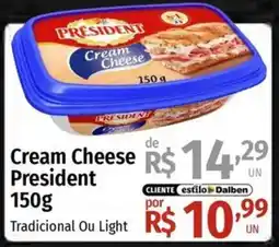 Supermercado Dalben cream cheese president oferta