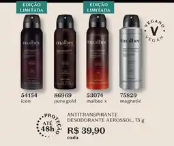 O Boticário Malbec - antitranspirante desodorante aerossol oferta