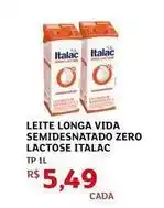 Assaí Atacadista Italac - leite longa vida semidesnatado zero lactose oferta