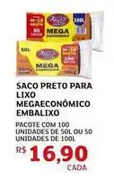 Assaí Atacadista Mega - saco preto para lixo megaeconómico embalixo oferta