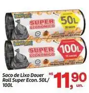 Fort Atacadista Super - saco de lixo dover roll econ. 50l/ 100l oferta