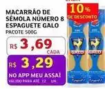 Assaí Atacadista Galo - macarrão de semola numero 8 espaguete oferta