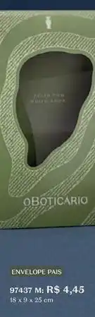 O Boticário O boticario - envelope pais oferta