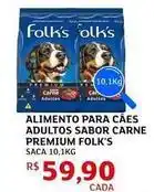 Assaí Atacadista Folk's - alimento para caes adultos sabor carne premium oferta